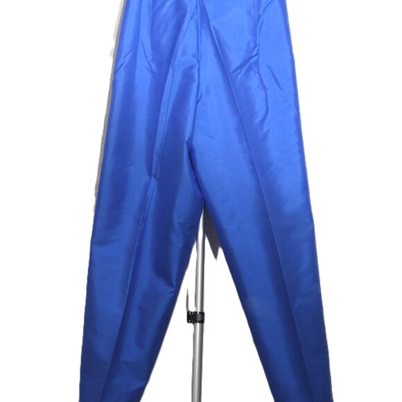 Silk Pleated Wide Leg Trousers - Picture 2 of 11